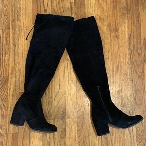 Black over-the-knee boots